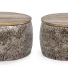 Clearance Bizzotto SET2 TAVOLINI IN METALLO - KALINDI