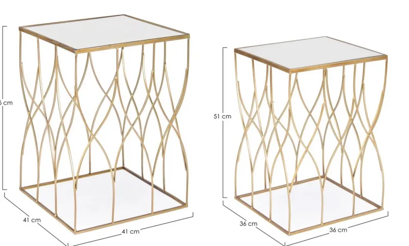 Best Bizzotto SET2 TAVOLINI IN METALLO J18 - ELENOR