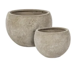 Clearance Bizzotto SET2 VASO CEMENT SFERA SABBIA