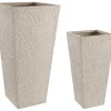 Outlet Bizzotto SET2 VASO ROCCIA QU ALTO SABBIA