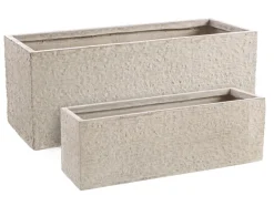 New Bizzotto SET2 VASO ROCCIA RETT BASSO SABBIA