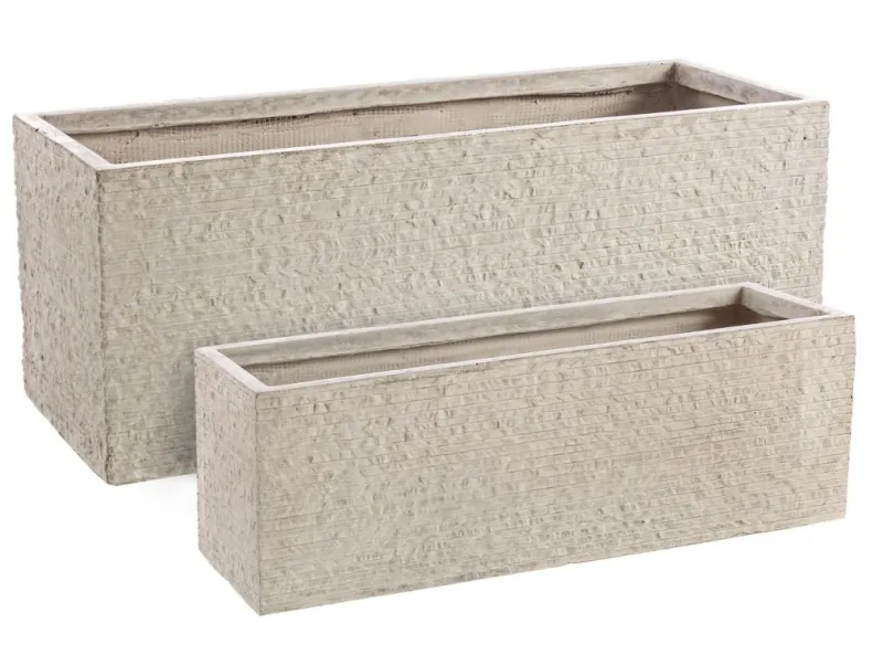 New Bizzotto SET2 VASO ROCCIA RETT BASSO SABBIA