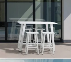 Clearance Bizzotto SGABELLO BAR IN ALLUMINIO BIANCO YK11 - SKIPPER