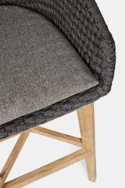 New Bizzotto SGABELLO BAR IN CORDA PER ESTERNO ANTRACITE - COACHELLA