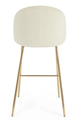 Clearance Bizzotto SGABELLO BAR IN VELLUTO BIANCO - CARRY