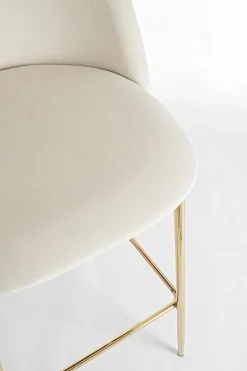 Clearance Bizzotto SGABELLO BAR IN VELLUTO BIANCO - CARRY