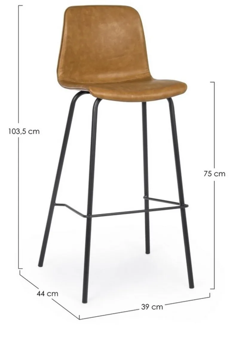 Hot Bizzotto SGABELLO IN ECOPELLE COLOR CUOIO - KYRA