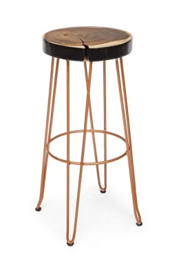 Clearance Bizzotto SGABELLO IN LEGNO RAME - RAKEL