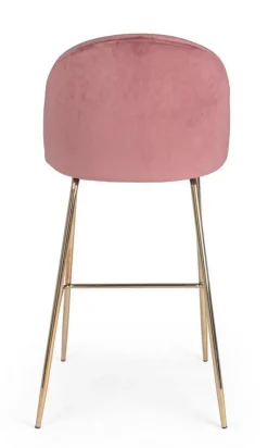 New Bizzotto SGABELLO IN VELLUTO BLUSH - CARRY