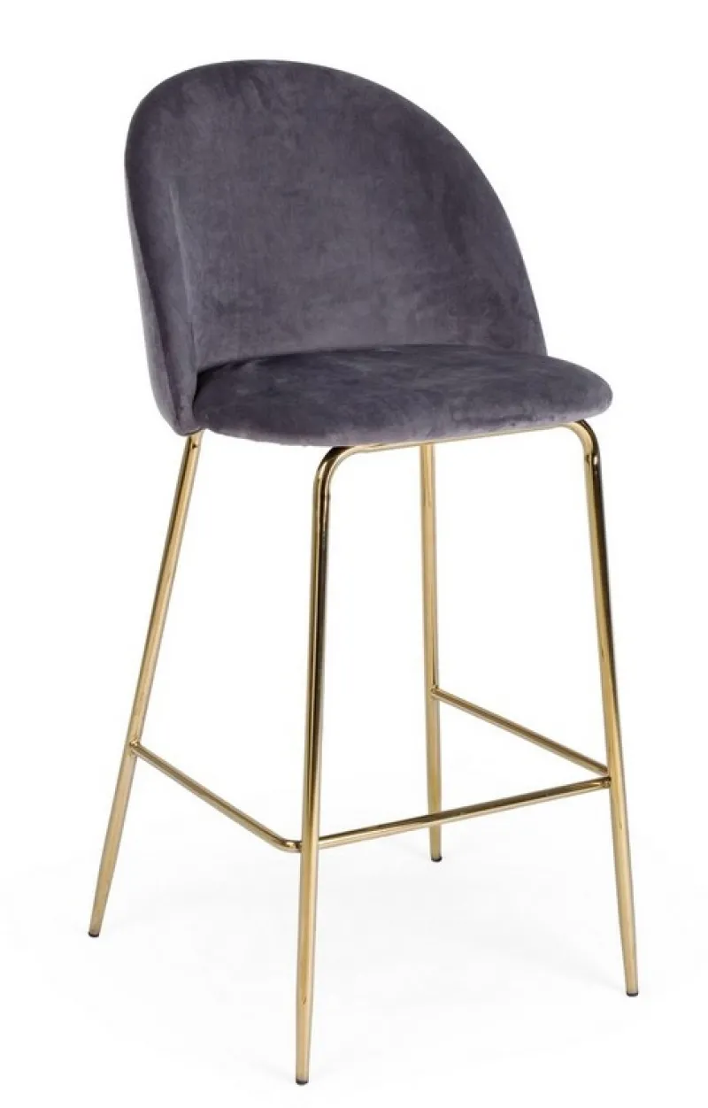 Sale Bizzotto SGABELLO IN VELLUTO GRIGIO SCURO - CARRY