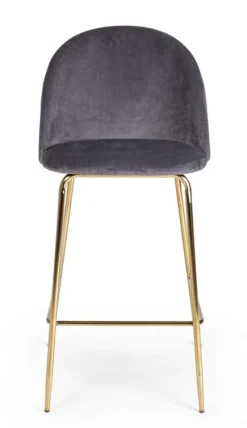 Sale Bizzotto SGABELLO IN VELLUTO GRIGIO SCURO - CARRY