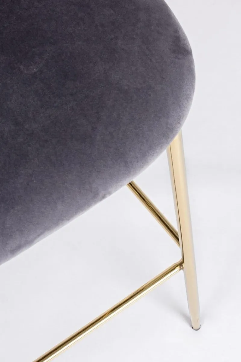 Sale Bizzotto SGABELLO IN VELLUTO GRIGIO SCURO - CARRY