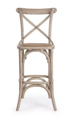 Hot Bizzotto SGABELLOBAR IN LEGNO GRIGIO NATURALE - CROSS