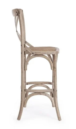 Hot Bizzotto SGABELLOBAR IN LEGNO GRIGIO NATURALE - CROSS