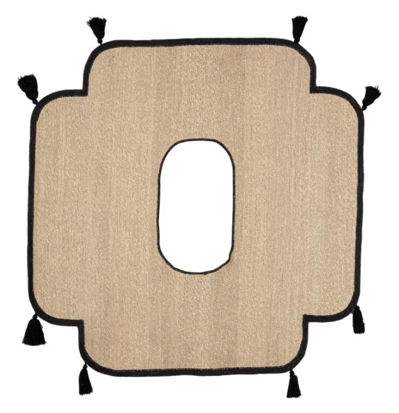 Best Bizzotto TAPPETO HUE NATURALE NERO 134X138