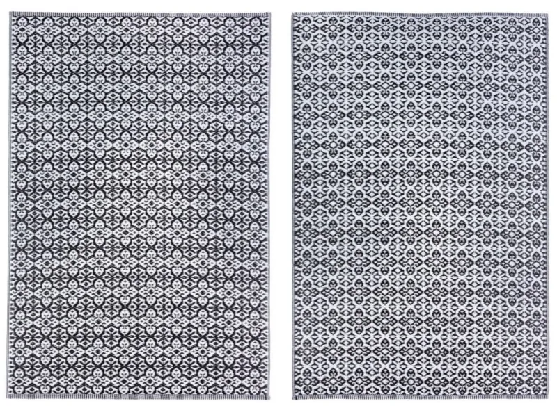 New Bizzotto TAPPETO NERO BIANCO 150X210 - TIRRENIA