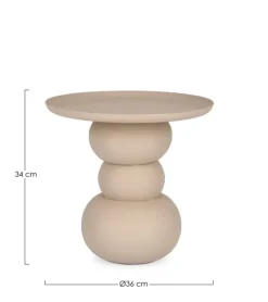 New Bizzotto TAVOLINO IN ACCIAIO BEIGE - ALPA