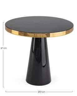 Discount Bizzotto TAVOLINO IN ACCIAIO NERO D51 - NANDIKA