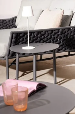 Clearance Bizzotto TAVOLINO IN ALLUMINIO ANTRACITE QS22 - SPARKY