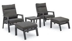 Outlet Bizzotto TAVOLINO IN ALLUMINIO ANTRACITE JX55 - KLEDI