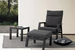 Outlet Bizzotto TAVOLINO IN ALLUMINIO ANTRACITE JX55 - KLEDI