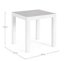 New Bizzotto TAVOLINO IN ALLUMINIO BIANCO JX11 - KLEDI