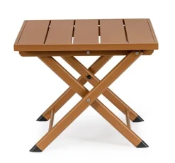 Clearance Bizzotto TAVOLINO IN ALLUMINIO PECAN - TAYLOR