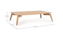 New Bizzotto TAVOLINO IN CORDA 120X70 - TAMIRES