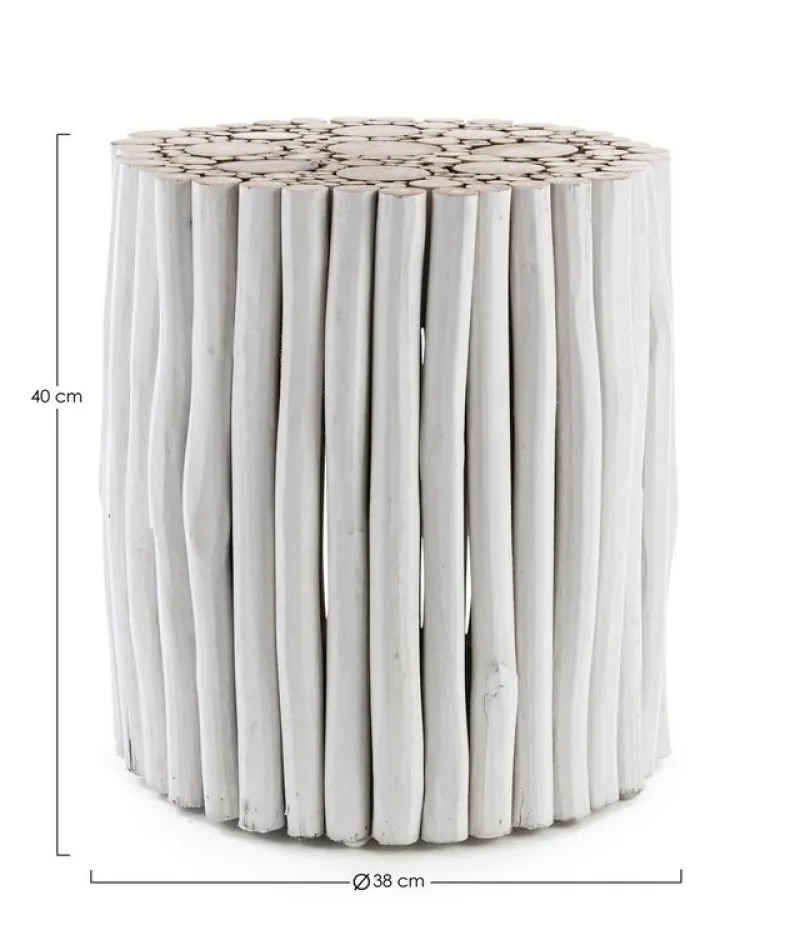 Hot Bizzotto TAVOLINO IN LEGNO BIANCO - GUADALUPE