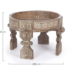 Clearance Bizzotto TAVOLINO IN LEGNO D50 NATURALE - YASIR