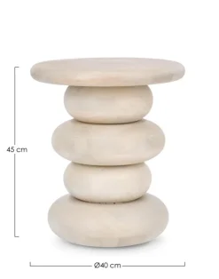 Outlet Bizzotto TAVOLINO IN LEGNO NATURALE - LOPEZ