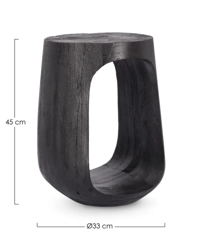 Clearance Bizzotto TAVOLINO IN LEGNO NERO - LOPEZ