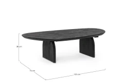 Hot Bizzotto TAVOLINO IN LEGNO NERO - MONTERREY