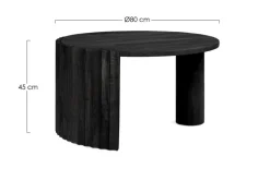 Clearance Bizzotto TAVOLINO IN LEGNO NERO D80 - ORISSA