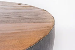 Clearance Bizzotto TAVOLINO IN LEGNO RICICLATO GRIGIO D90 - LANCASTER