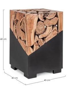 Bizzotto TAVOLINO IN LEGNO 40X40 - GRENADA