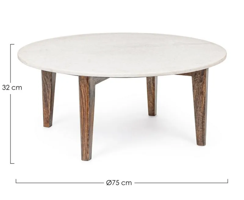 Sale Bizzotto TAVOLINO IN MARMO D75 - SYLVESTER