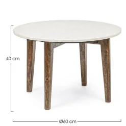 Clearance Bizzotto TAVOLINO IN MARMO D60 - SYLVESTER