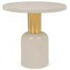 New Bizzotto TAVOLINO IN METALLO CREMA D50.5 - NALIMA