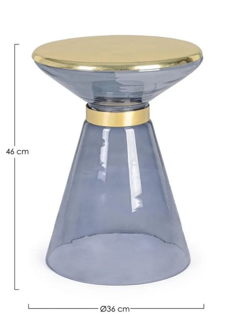 Online Bizzotto TAVOLINO IN VETRO GRIGIO D36 - MERIEL