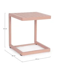 Outlet Bizzotto TAVOLINO KONNOR 40X40 ROSE
