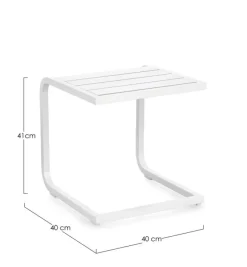 New Bizzotto TAVOLINO TAYLOR 40X40 BIANCO
