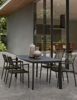 Outlet Bizzotto TAVOLO ALCORA 180X90 ANTRACITE