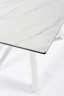 New Bizzotto TAVOLO CON PIANO IN CERAMICA BIANCO - SEAN
