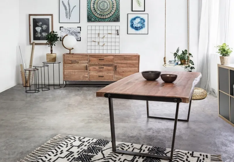 Clearance Bizzotto TAVOLO FISSO IN LEGNO 180X90 - ELMER