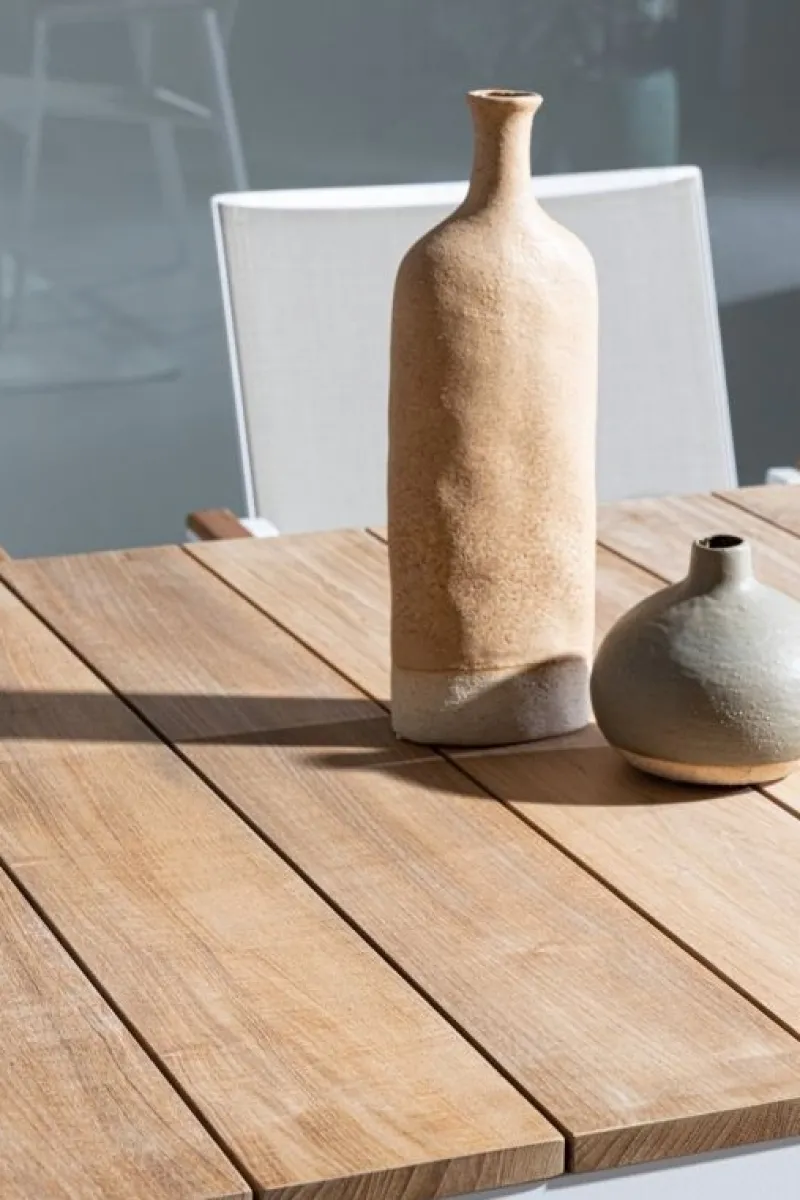 Bizzotto TAVOLO IN ALLUMINIO BIANCO GK50 - CAMERON