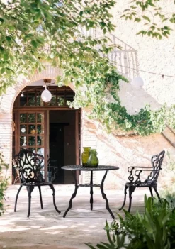 Discount Bizzotto TAVOLO IN ALLUMINIO D80 ANTARCITE - VICTORIA