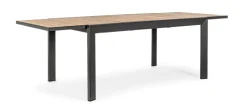 Outlet Bizzotto TAVOLO IN ALLUMINIO 160-240X100 ANTRACITE YK13 - BELMAR