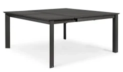 Outlet Bizzotto TAVOLO IN ALLUMINIO 110/160X160 ANTRACITE CX23 - KONNOR