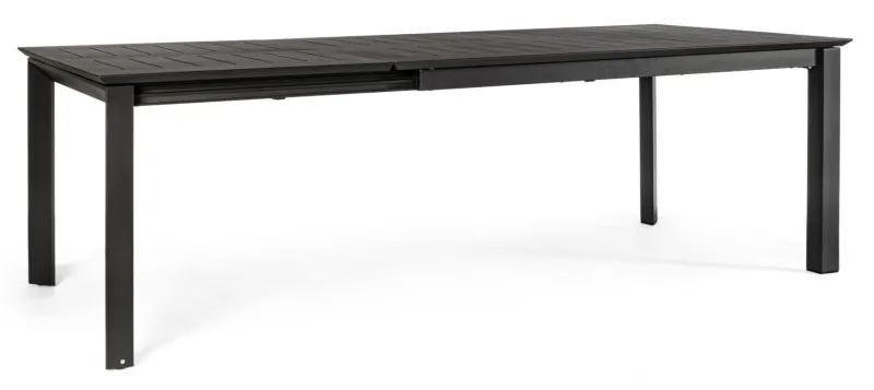 Clearance Bizzotto TAVOLO IN ALLUMINIO 160/240X100 ANTRACITE CX23 - KONNOR